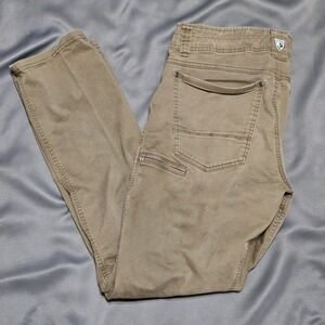 KUHL Ryder Lite Klassik Fit Twill Pant Men's 34x32 Brown Gorpcore Outdoor Work